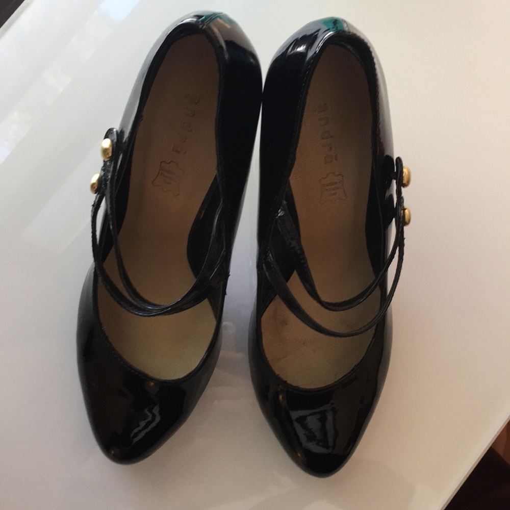 Lightly worn patent leather shoe from Paris